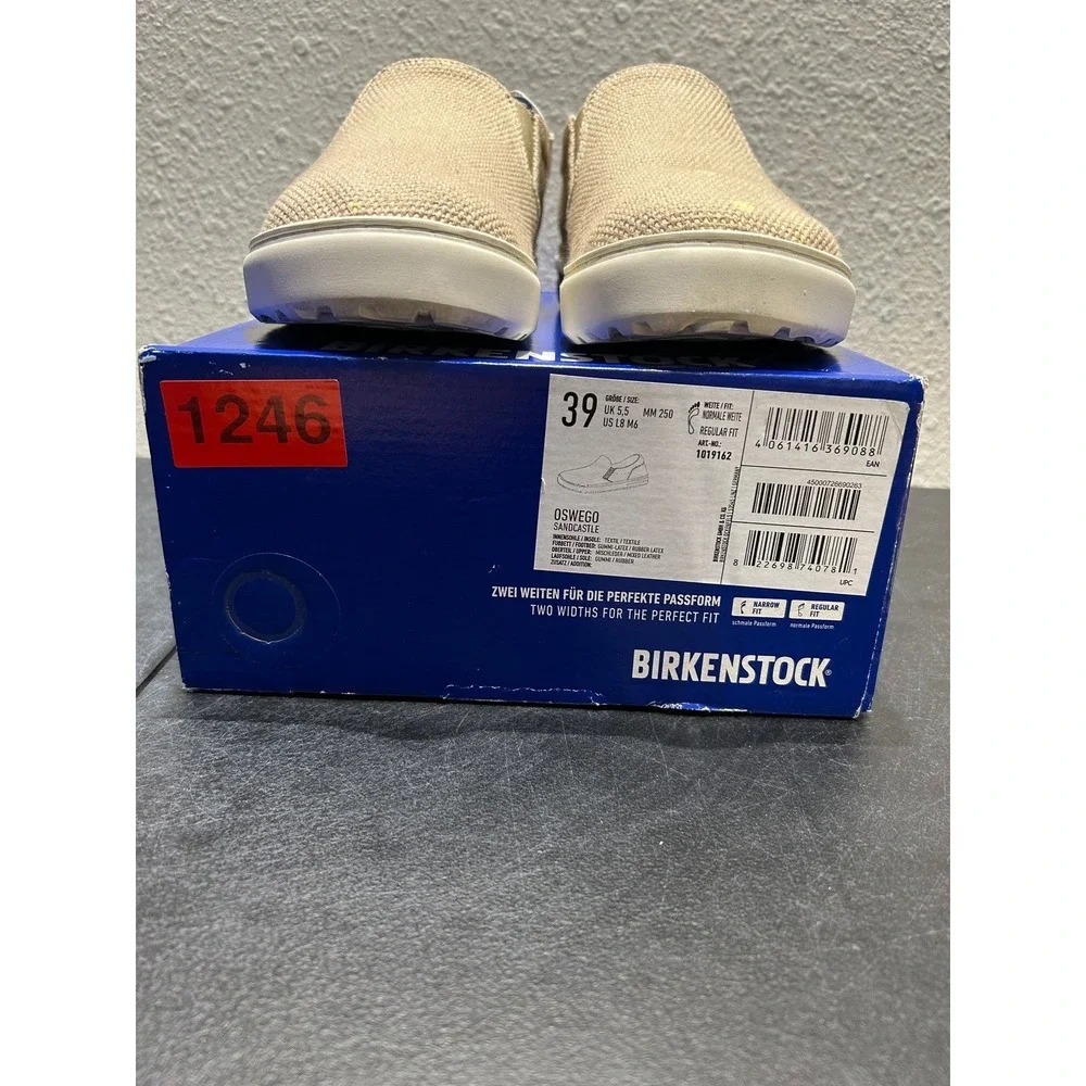 Birkenstock Oswego Knit Sand Beige EU 39 US L8 M6 Womens Mens